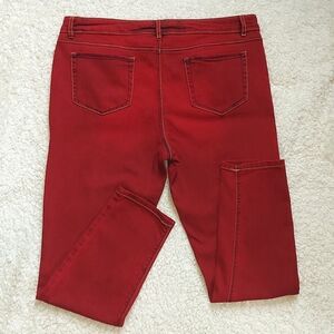 iJeans By Buffalo Charcoal Wash Red Skinny Jeans